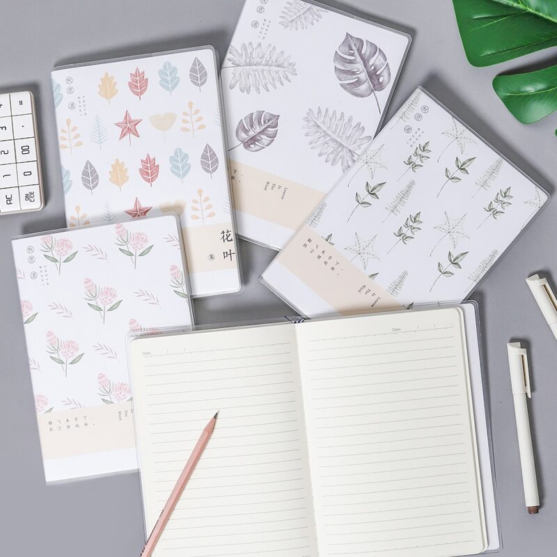 

1pc Random Plants Print Cover Notebook