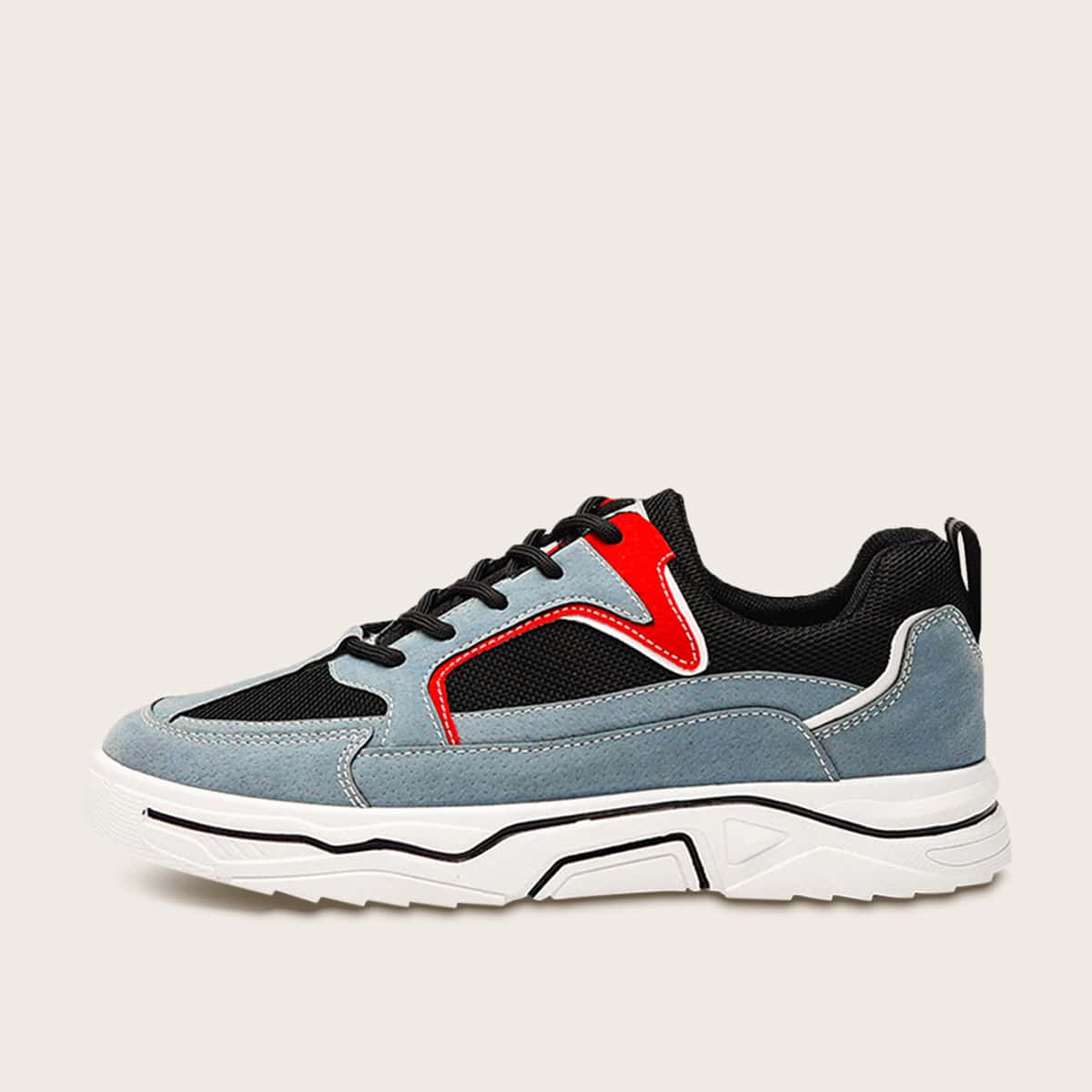 

Guys Colorblock Lace-up Front Sneakers, Multicolor