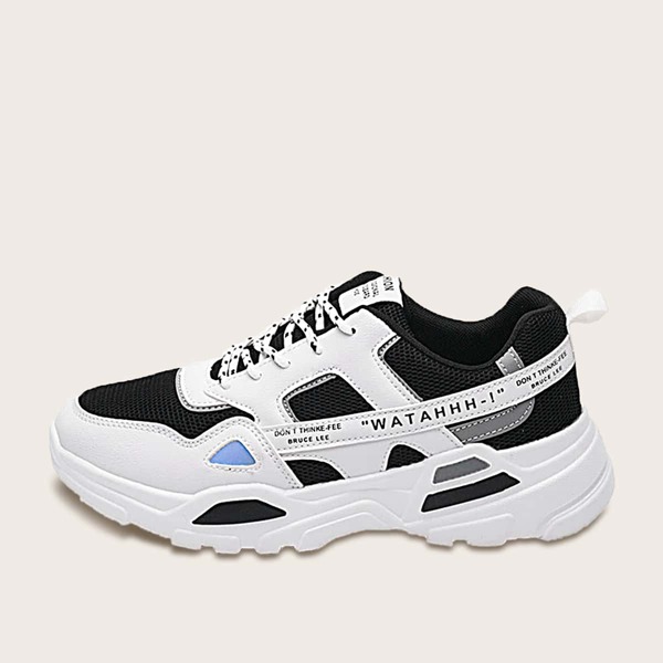 

Men Colorblock Lace-up Front Sneakers, Multicolor