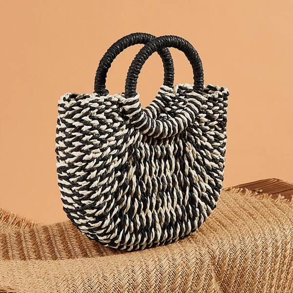 

Braided Tote Bag, Multicolor