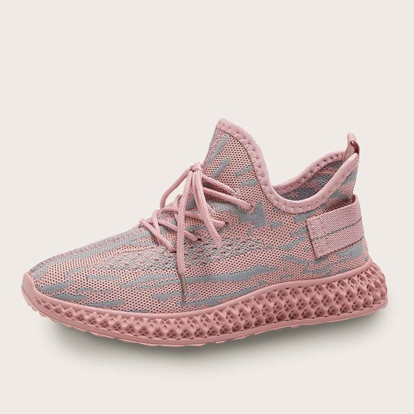 

Lace-up Front Wide Fit Sneakers, Pink