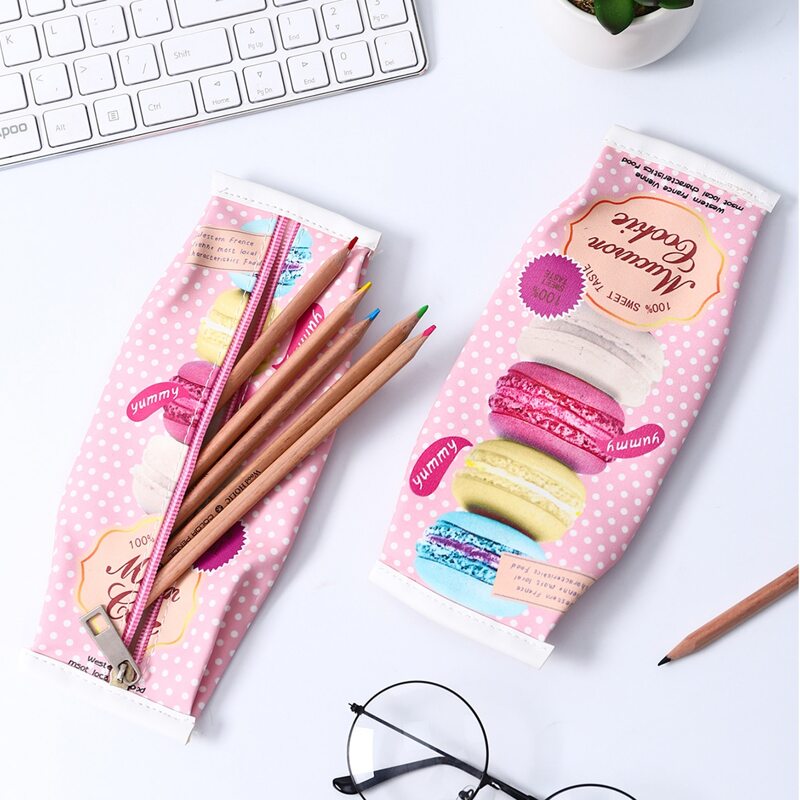 

1pc Macaron Print Pencil Case