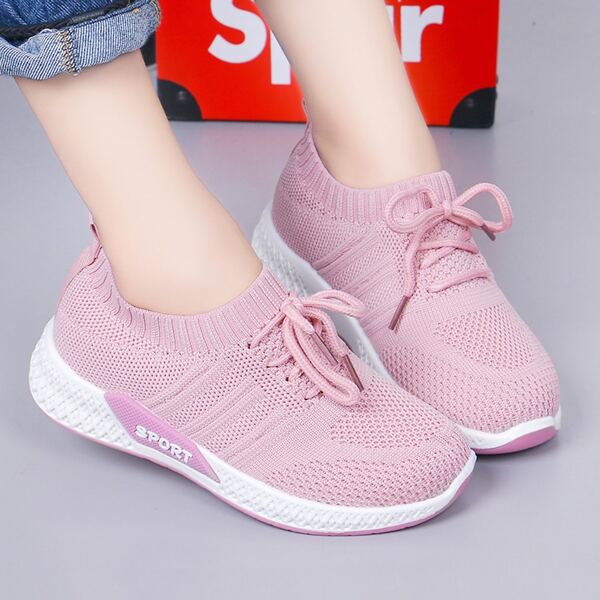

Toddler Girls Lace-up Front Wide Fit Sneakers, Pink