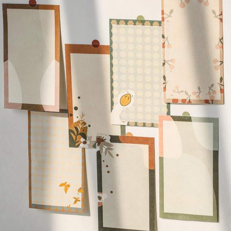 

12sheets Random Graphic Print Memo Paper