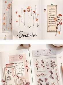 1pack Random Flower Print Sticker - Multicolor - View 5