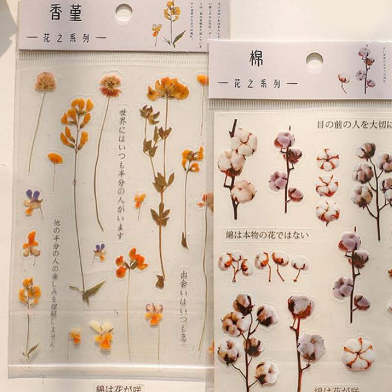 

1pack Random Flower Print Sticker, Multicolor