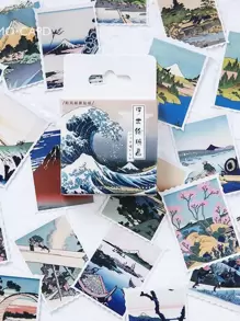 46枚風景圖案貼紙 - 彩色 - 查看 2