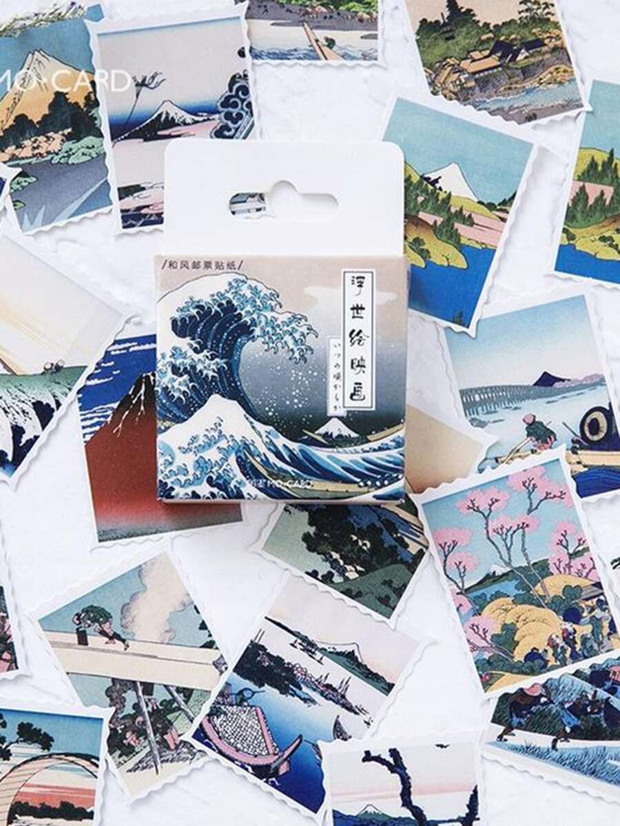 46枚風景圖案貼紙