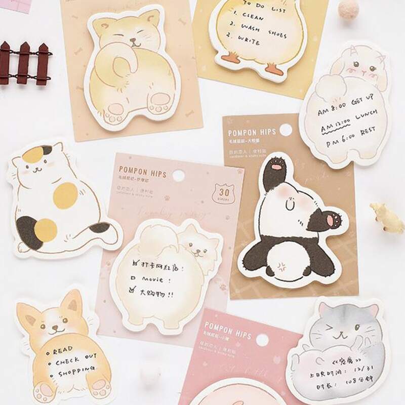 

1pack Random Cartoon Animal Print Sticky Note