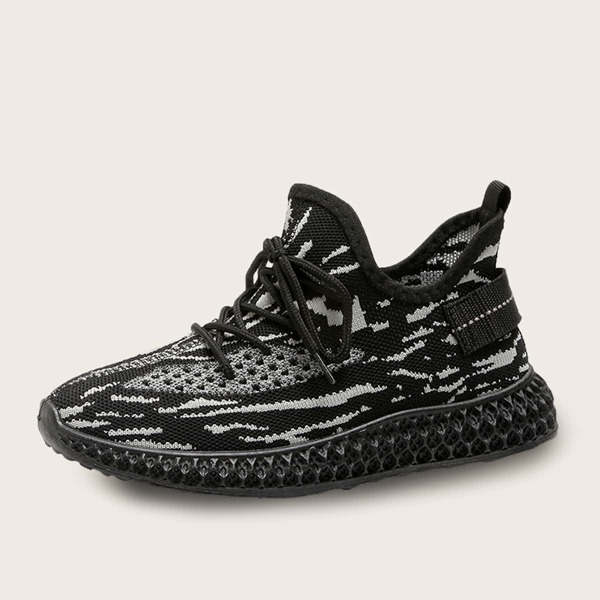 

Lace-up Front Wide Fit Sneakers, Black