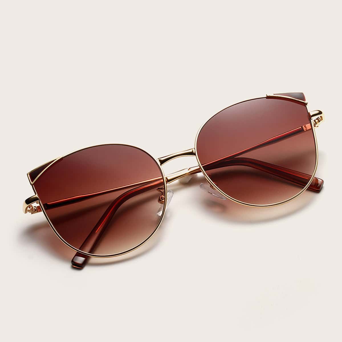 

Metal Frame Sunglasses, Brown