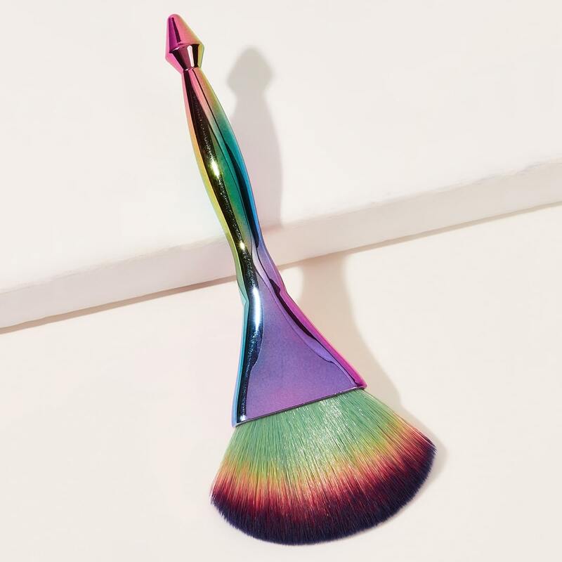 

Fan Shaped Makeup Brush, Multicolor