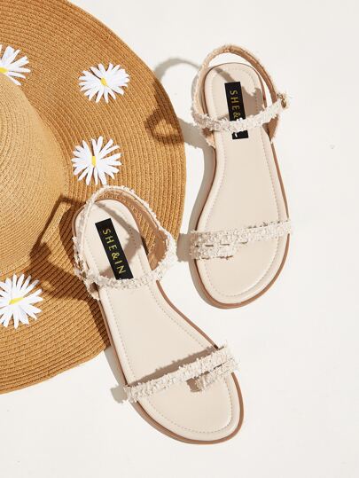 Toe Ring Ankle Strap Sandals