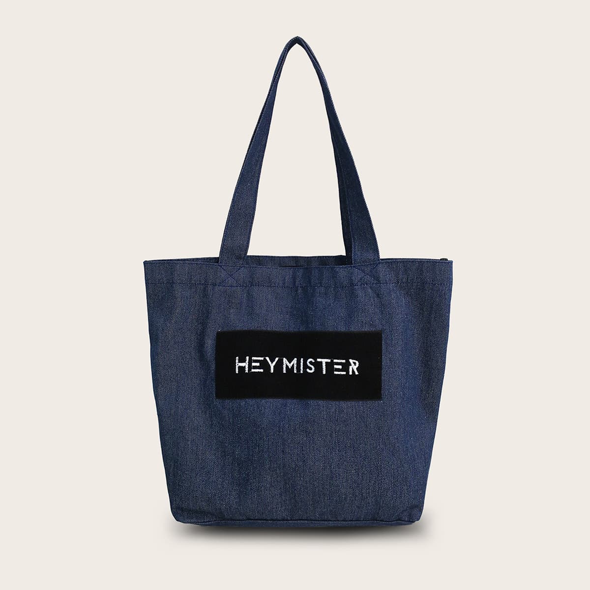 

Guys Letter Graphic Tote Bag, Navy