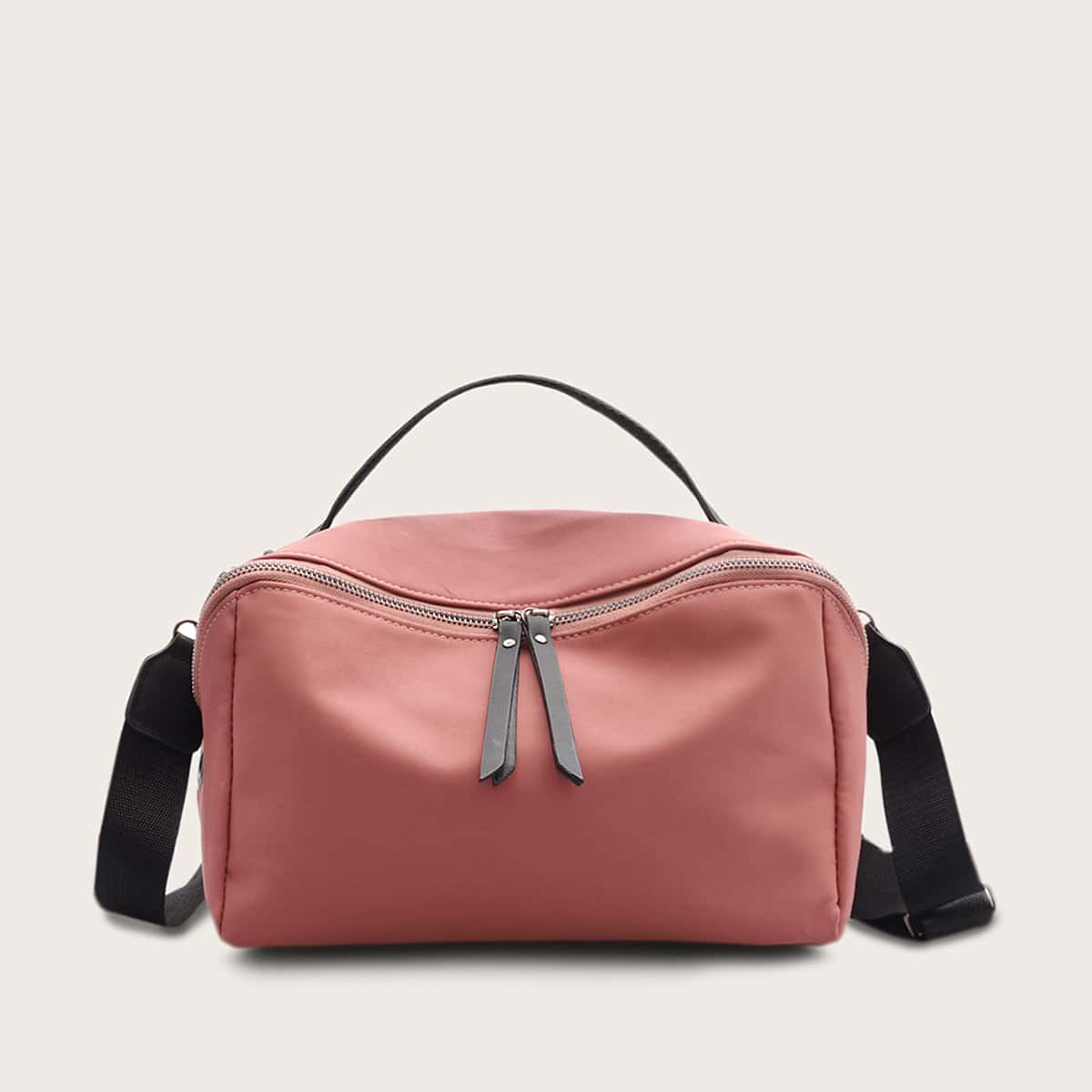 

Minimalist Solid Satchel Bag, Pink