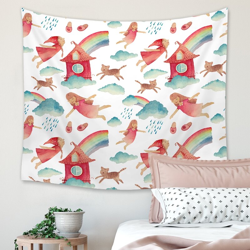 

Cartoon Girl Print Tapestry