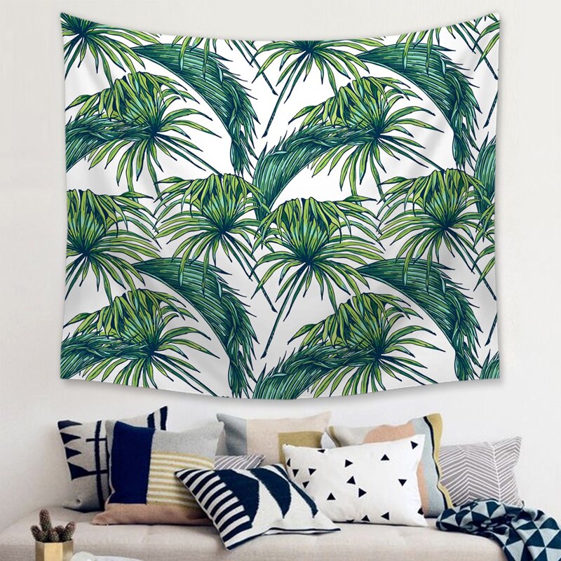 

Leaf Overlay Print Tapestry