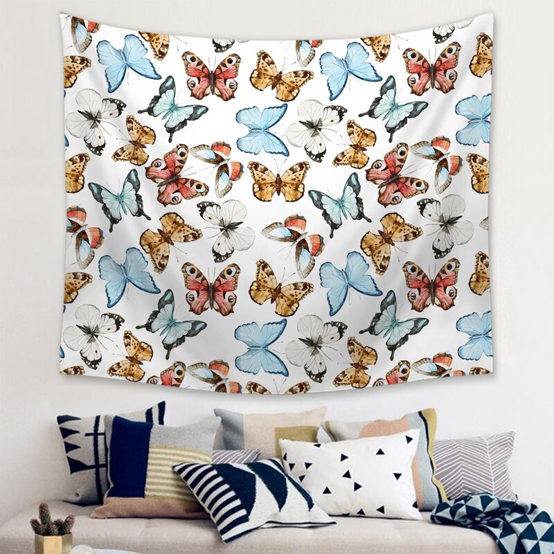 

Butterfly Print Tapestry, Multicolor