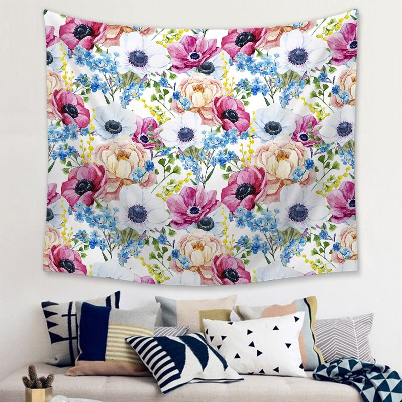

Flower Overlay Print Tapestry