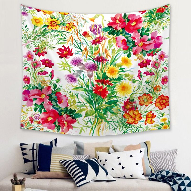 

Flower Overlay Print Tapestry