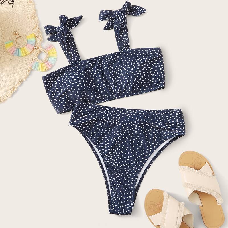 

Dalmatian High Waisted Bikini Swimsuit, Multicolor