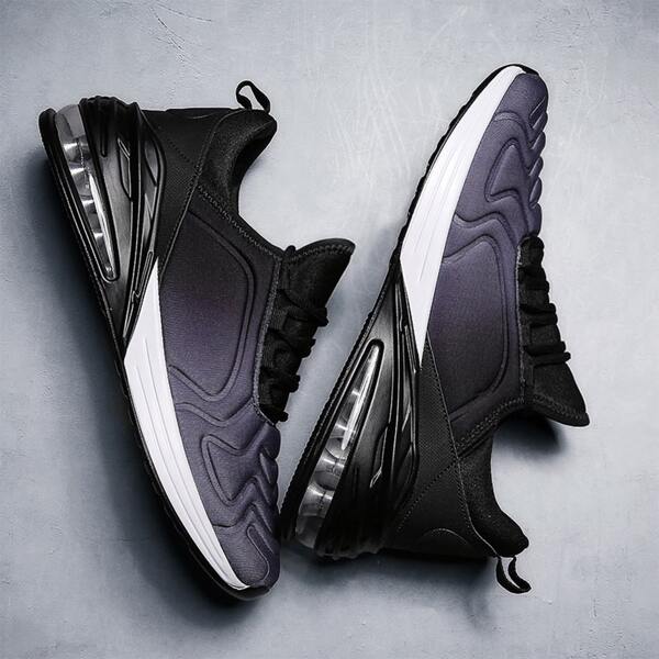 

Men Lace-up Front Wide Fit Sneakers, Black
