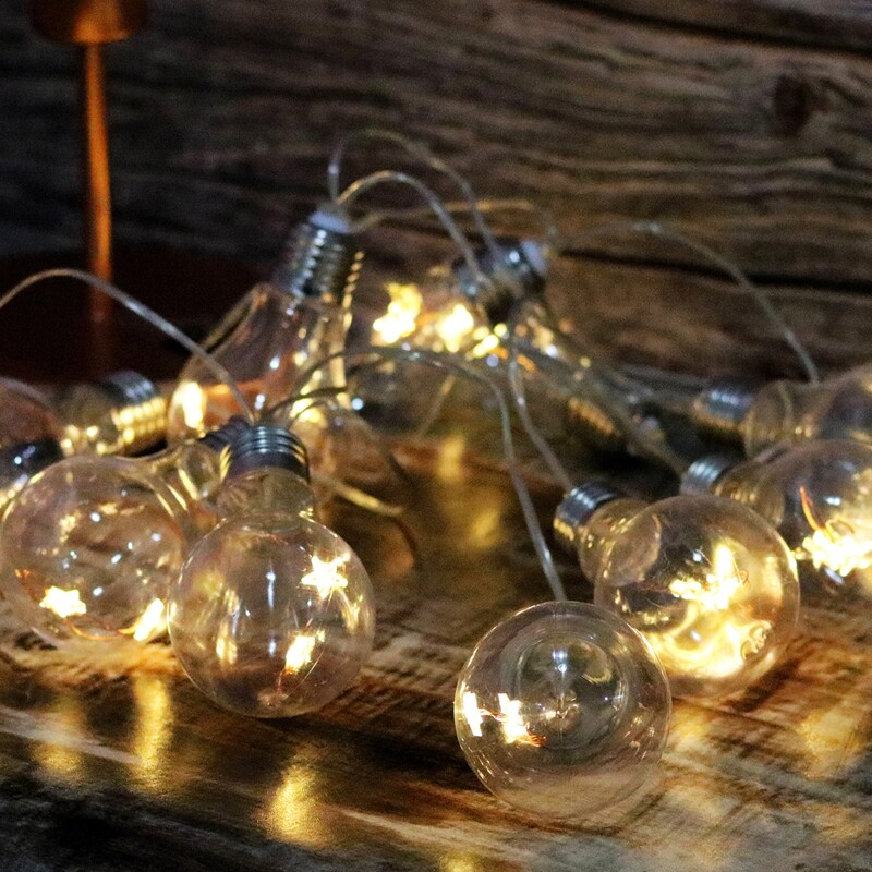 

10pcs Bulb Design String Light, Yellow
