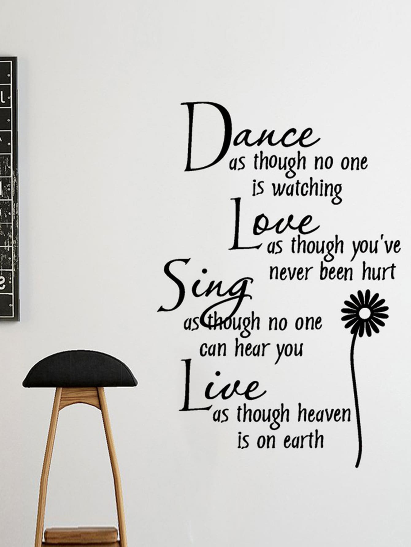 Slogan Graphic Wall Sticker