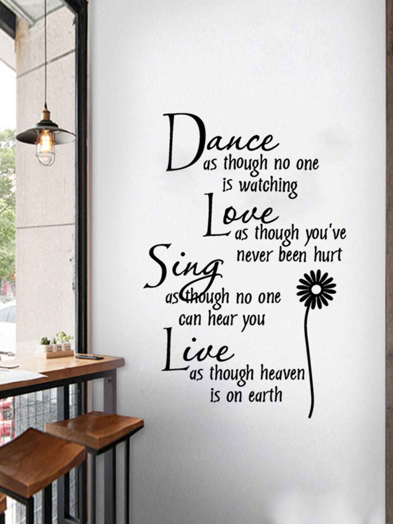 Slogan Graphic Wall Sticker