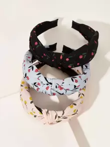 3pcs Ditsy Floral Pattern Hair Hoop - Multicolor - View 1