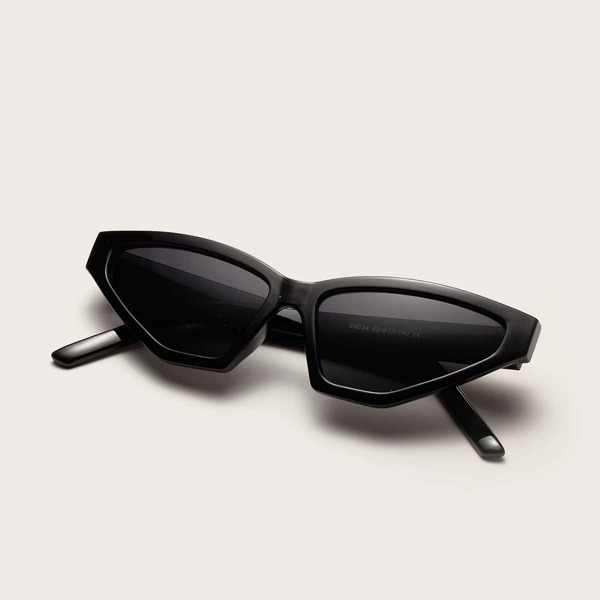 

Acrylic Irregular Frame Sunglasses, Black
