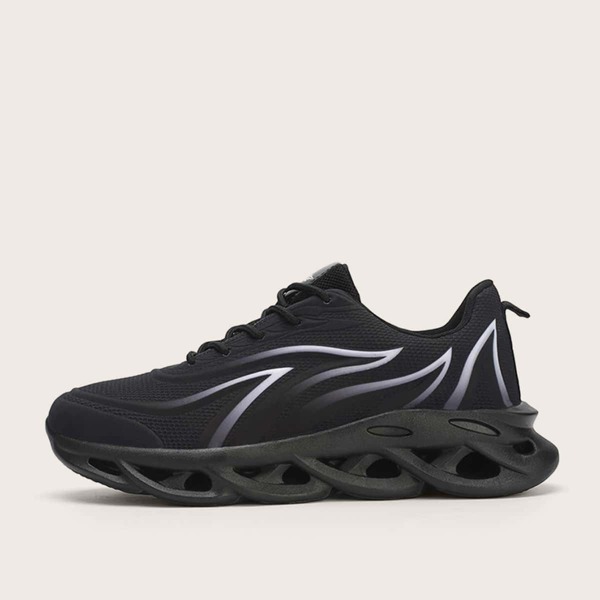 

Men Lace-up Front Wide Fit Sneakers, Black