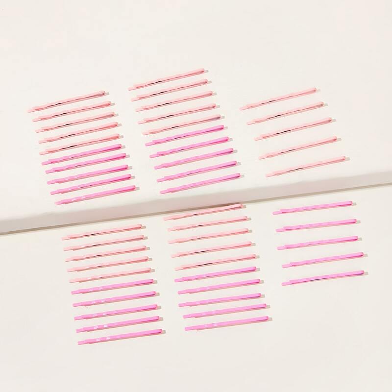 

50pcs Simple Bobby Pin, Multicolor