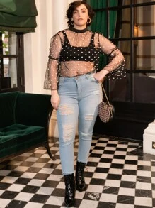 Jeans rotos ajustados-grande - Lavado ligero - Ver 7