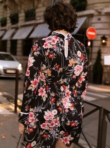 mandarin collar a line dress