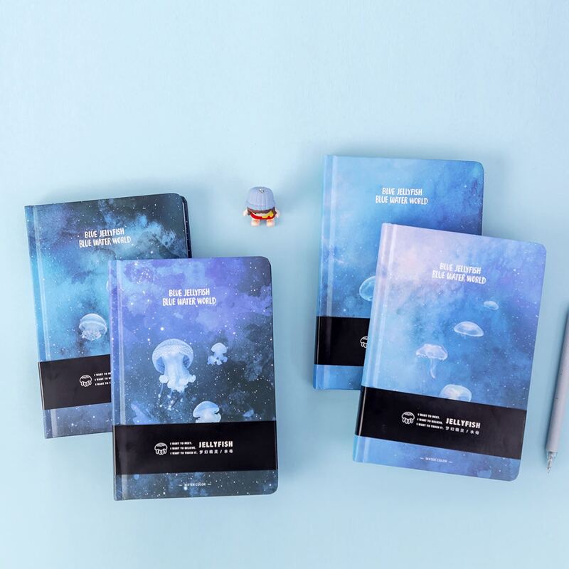 

1pack Random Jellyfish Print Cover Notebook