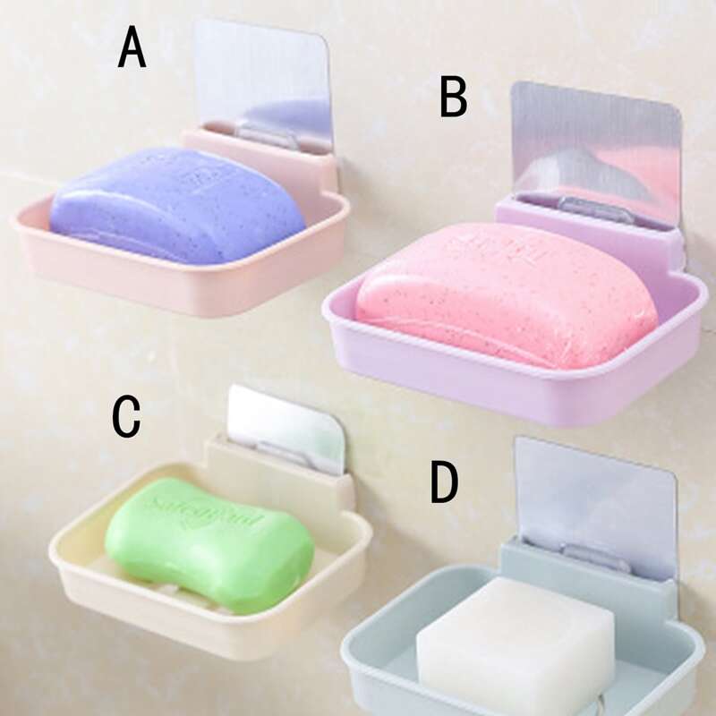 

1pc Wall Mounted Soap Dish Holder, Multicolor
