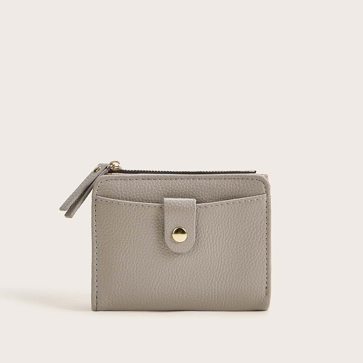 

Minimalist Fold Over Purse, Grey