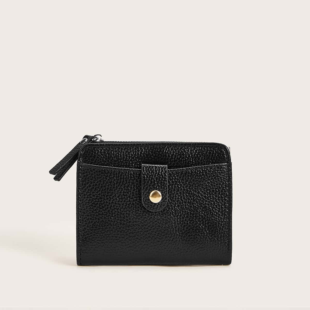 

Minimalist Fold Over Purse, Black