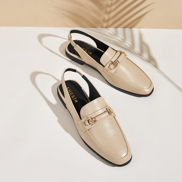 

Snaffle Decor Slingback Loafers, Khaki