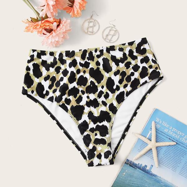 

Leopard Print High Waisted Bikini Panty, Multicolor