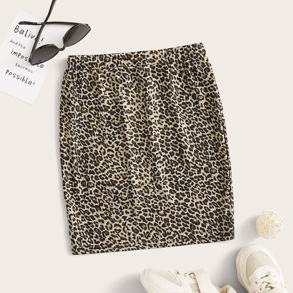 

Girls Leopard Print Skirt, Multicolor