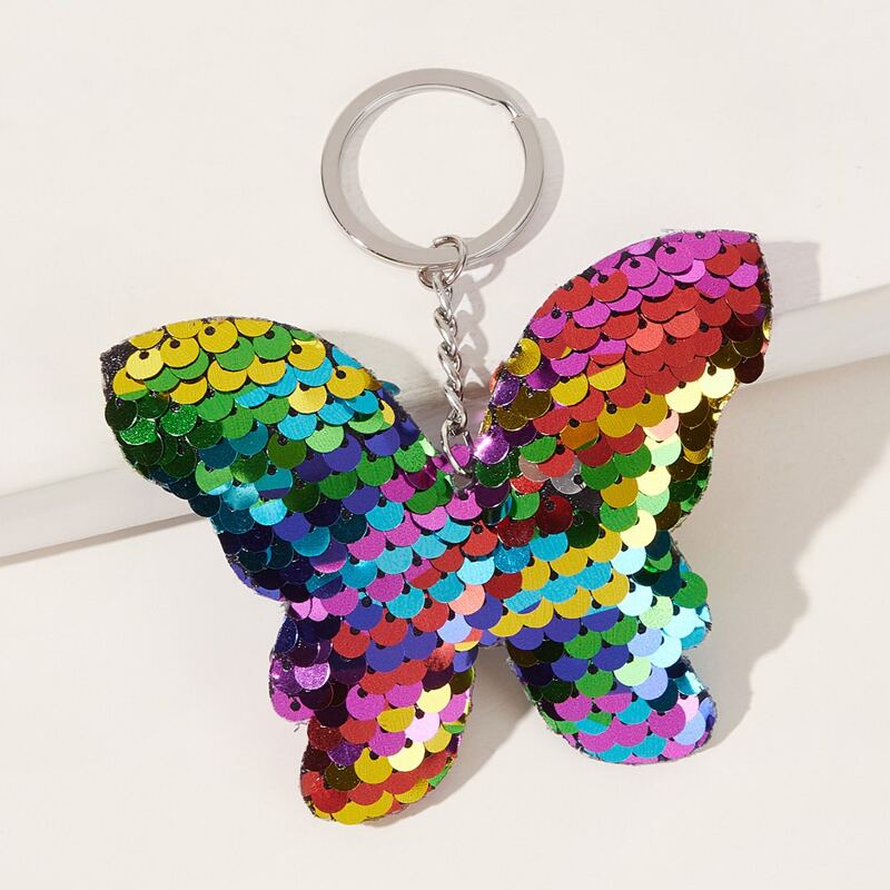 

Colorful Sequin Butterfly Keychain, Multicolor