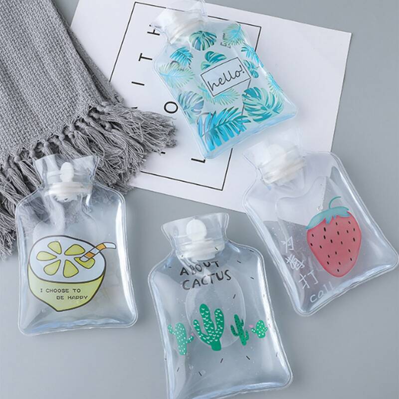 

1pc Fruit & Plant Print Clear Random Hot Water Bag, Multicolor