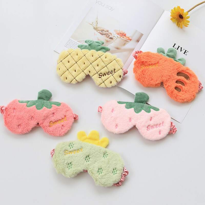 

1pc Fruit Plush Eye Mask