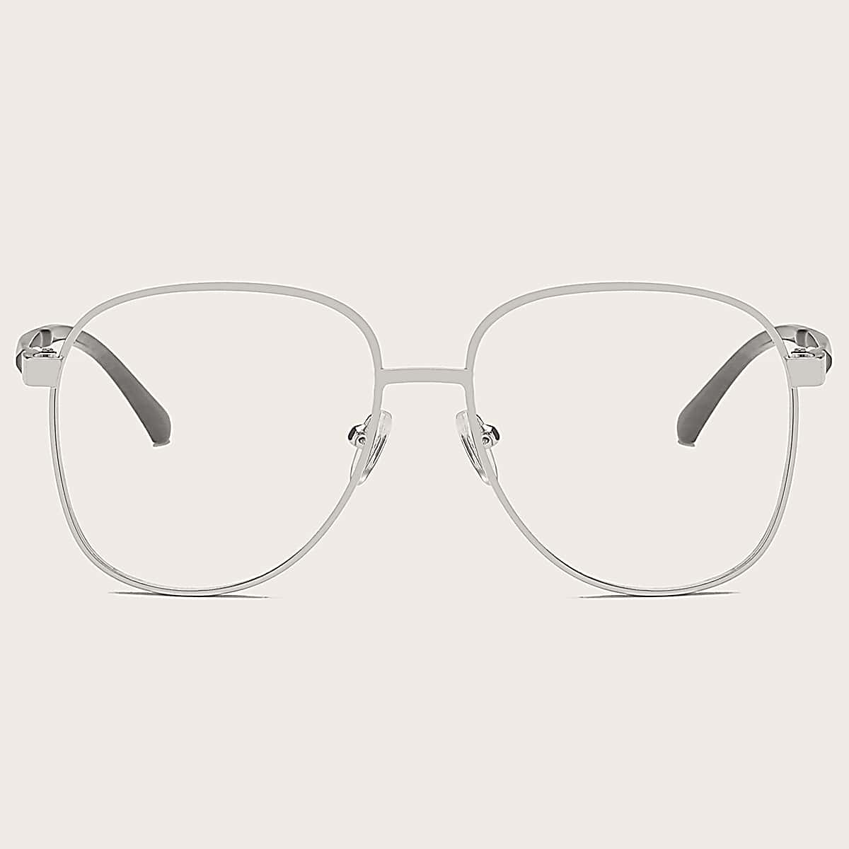 

Guys Metal Frame Glasses, Silver