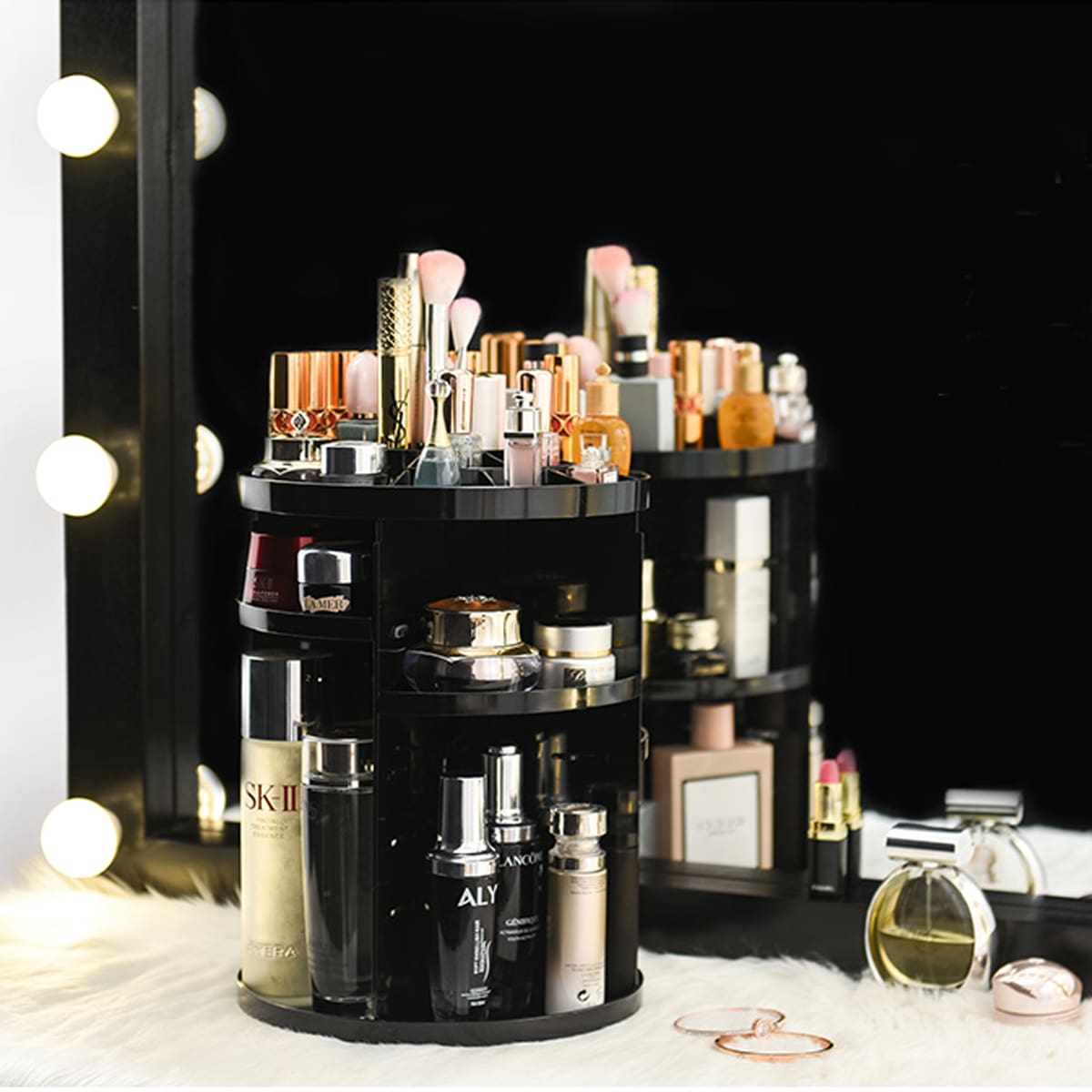 

1pc Multi-compartment Cosmetic Storage Rack, Multicolor