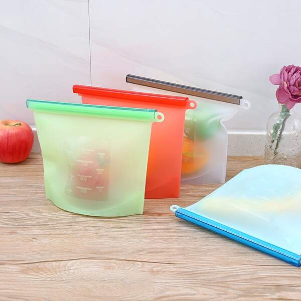 

1pc Silicone Food Preservation Bag, Multicolor