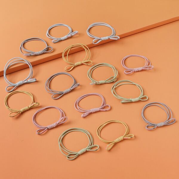 

Резинки для волос с бантом 15шт, Многоцветный