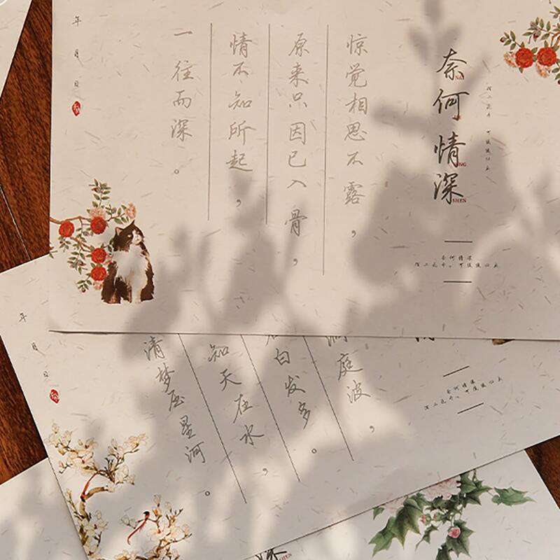 

30sheets Flower Print Greeting Card
